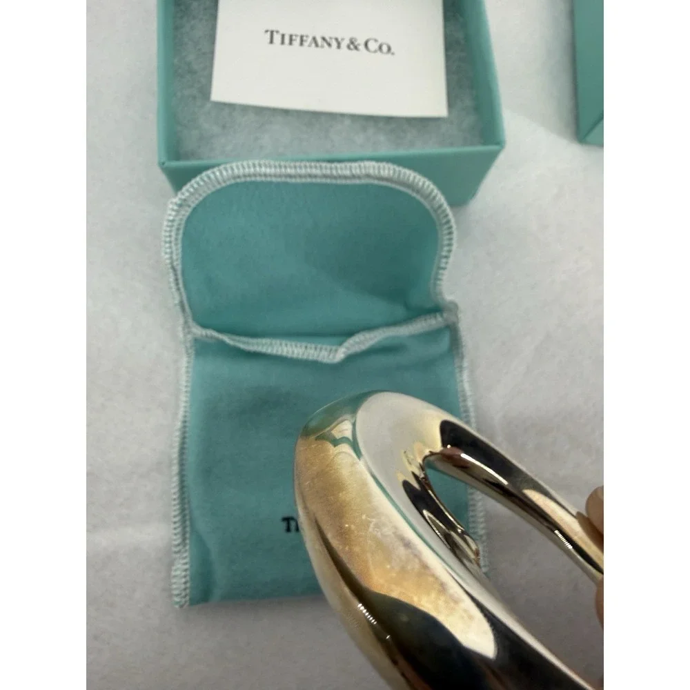 Tiffany & Co. Sterling Silver Man In The Moon Baby Rattle .925 W/ Box & Pouch